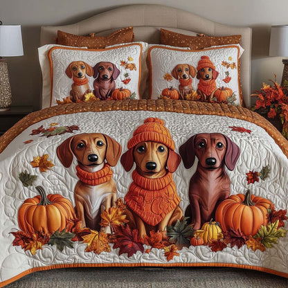 Dachshund 3-Piece Quilted Bedding Set NCU0VT220