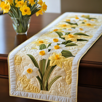 Daffodil Charm Quilted Table Runner NCU0VL1655