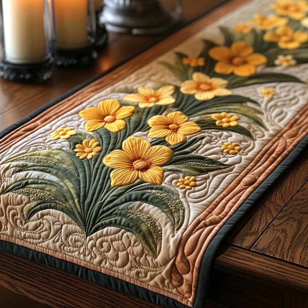 Daffodil Delight Quilted Table Runner NCU0DV4171