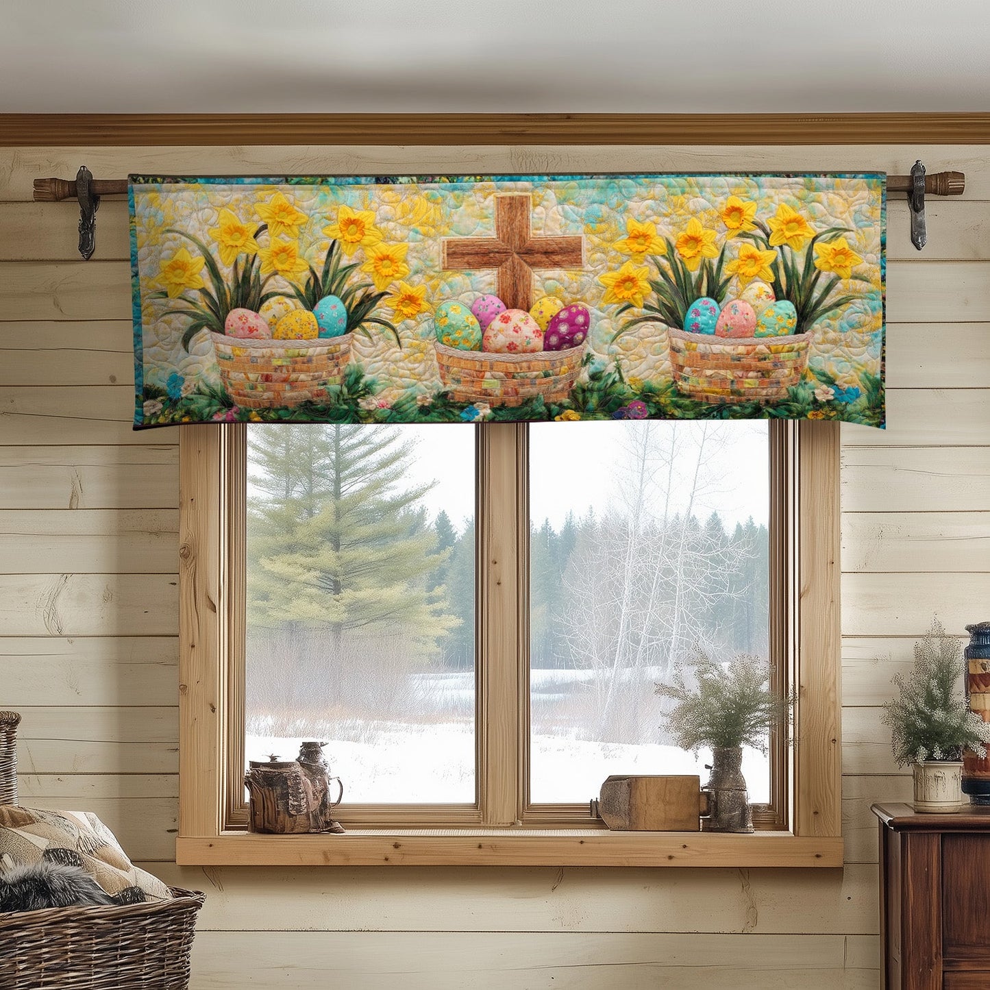 Daffodil Easter Celebration Quilted Valance NCU0NT4510