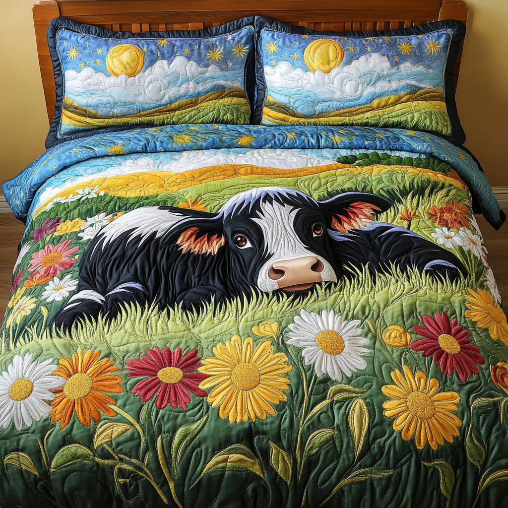Dairy Charm 3-Piece Quilted Bedding Set NCU0DK6314