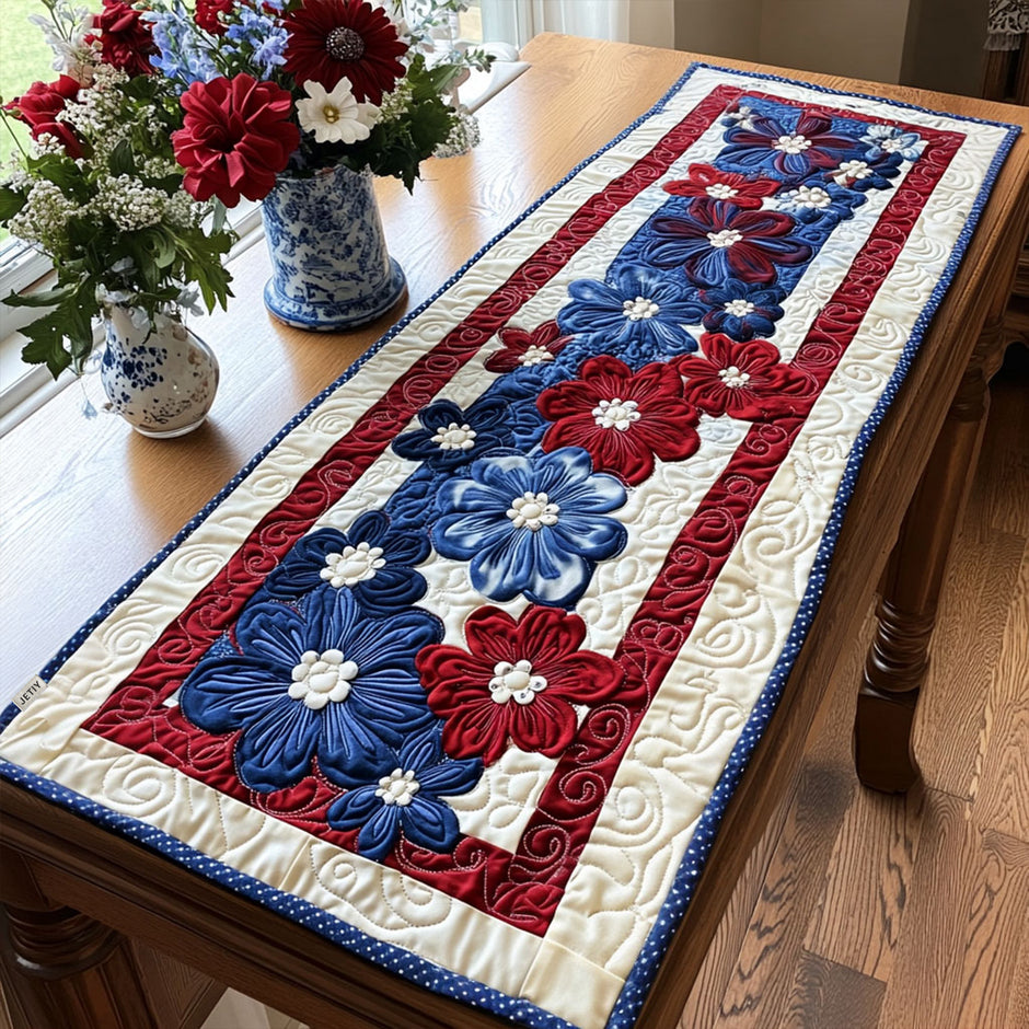 Americana Bluebonnet Pride Quilted Table Runner NCU0LDH090