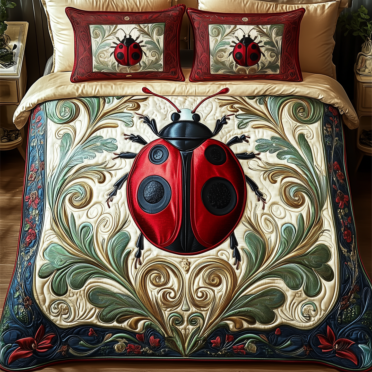 Daisy Bliss 3-Piece Quilted Bedding Set NCU0VH2030