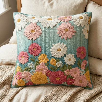 Daisy Bloom Quilted Pillow Case NCU0TD2502