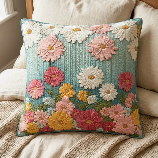 Daisy Bloom Quilted Pillow Case NCU0TD2502