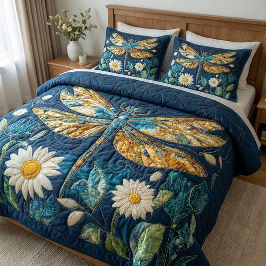 Daisy Breeze 3-Piece Quilted Bedding Set NCU0XD2470