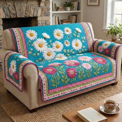 Daisy Breeze Quilted Sofa Cover NCU0TD2512