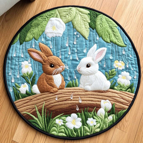 Daisy Bunny Quilted Round Mat NCU0NT8084