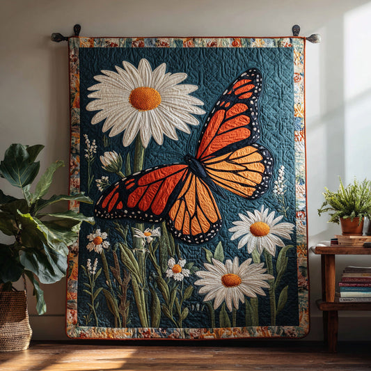 Daisy Butterfly Garden Quilted Blanket NCU0HH092