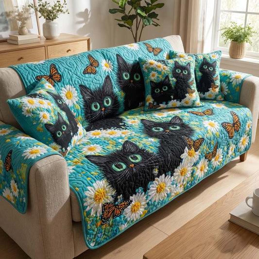 Daisy Cat Breeze Quilted Sofa Cover NCU0HH1948