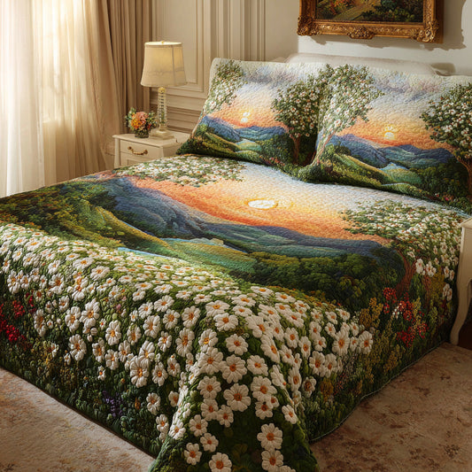 Daisy Dawn 3-Piece Quilted Bedding Set NCU0VL3150