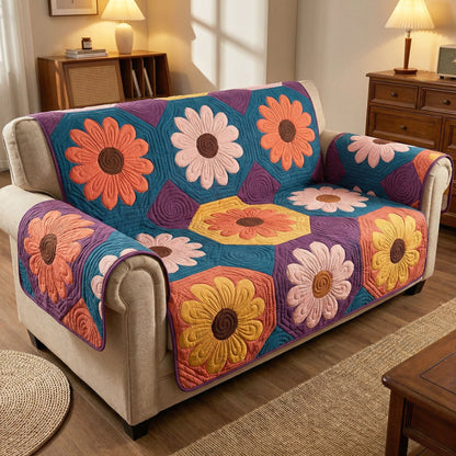 Daisy Daydream Quilted Sofa Cover NCU0TD2398