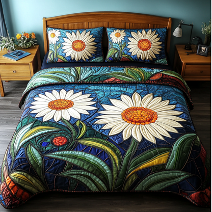 Daisy Delight 3-Piece Quilted Bedding Set NCU0DK6047