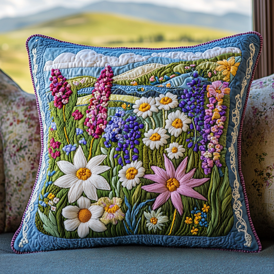 Daisy Delight Quilted Pillow Case NCU0DV4791