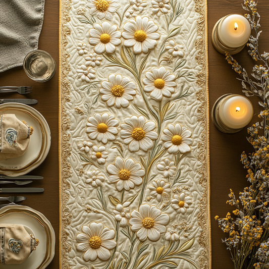 Daisy Delight Quilted Table Runner NCU0DV4986