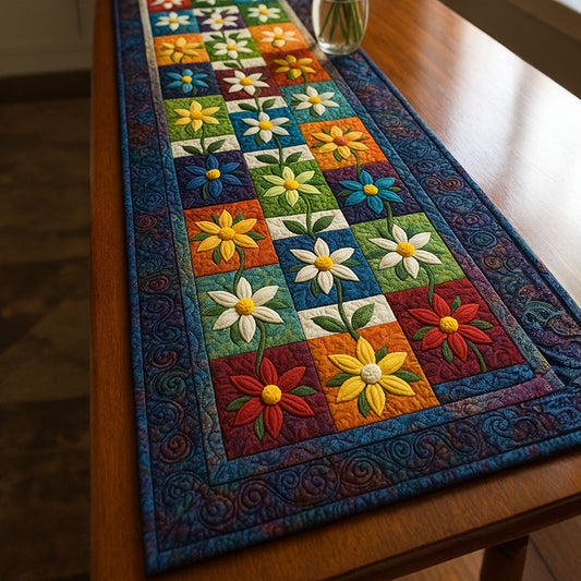 Daisy Delight Quilted Table Runner NCU0NT5380