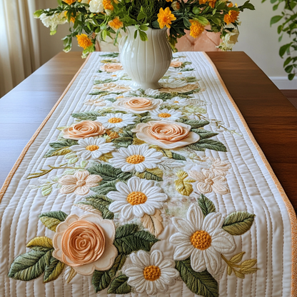 Daisy Delight Quilted Table Runner NCU0VL2019