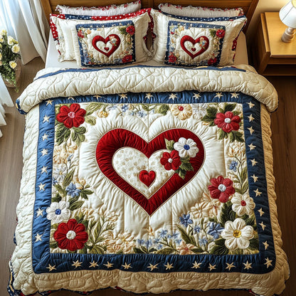 Daisy Devotion 3-Piece Quilted Bedding Set NCU0NT7409