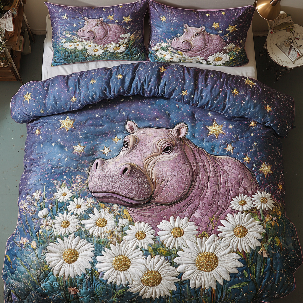Daisy Doze 3-Piece Quilted Bedding Set NCU0VH5413