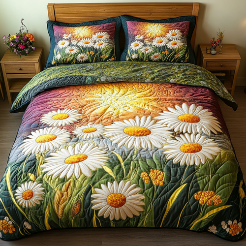 Daisy Dream 3-Piece Quilted Bedding Set NCU0DK6043