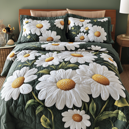 Daisy Dream 3-Piece Quilted Bedding Set NCU0VH4850