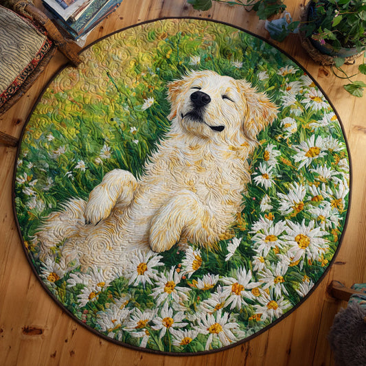 Daisy Dream Quilted Round Mat NCU0TV454