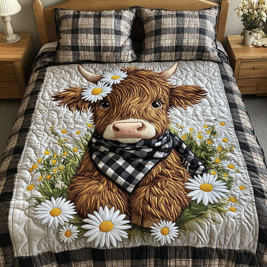 Daisy Dreams 3-Piece Quilted Bedding Set NCU0NT5542