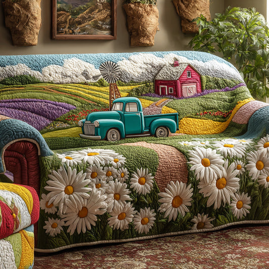 Daisy Dreams Quilted Sofa Cover NCU0DV8992
