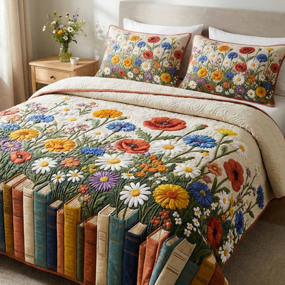 Daisy Editions 3-Piece Quilted Bedding Set NCU0XD2620