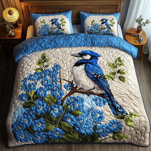 Daisy Encounter 3-Piece Quilted Bedding Set NCU0NT5807