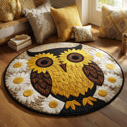 Daisy Eyes Quilted Round Mat NCU0TV128