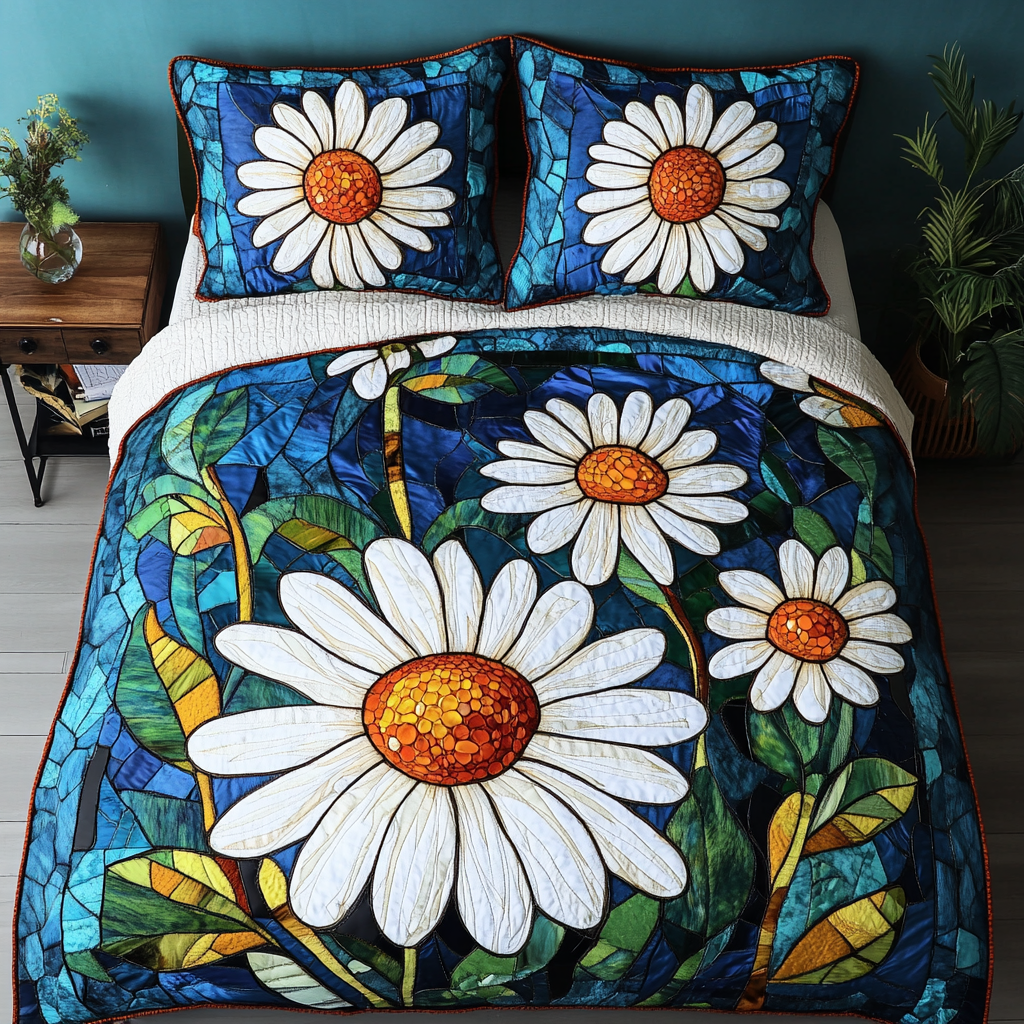 Daisy Fields 3-Piece Quilted Bedding Set NCU0DK6045