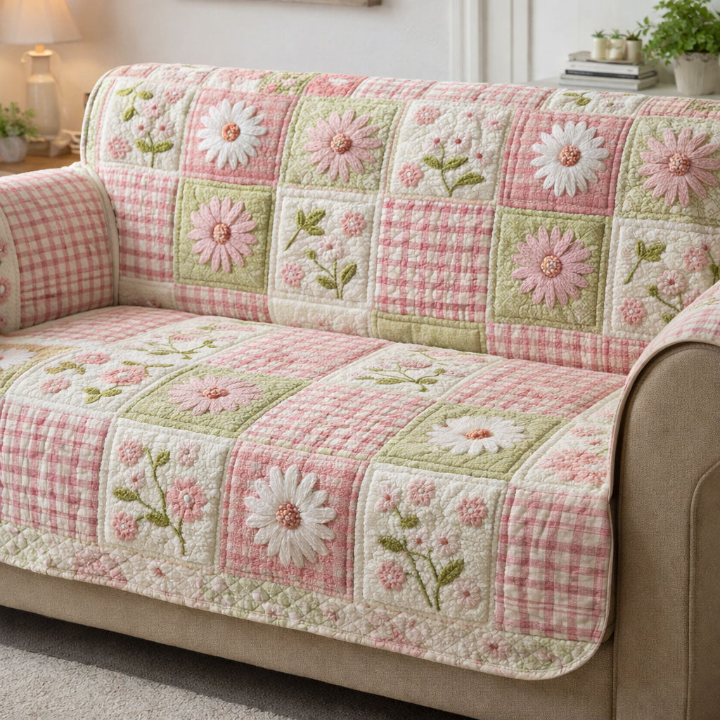Daisy Fields Quilted Sofa Cover NCU0TD2507