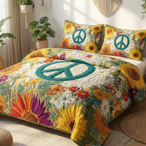 Daisy Freedom 3-Piece Quilted Bedding Set NCU0XD2674