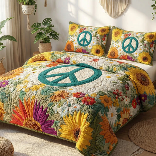 Daisy Freedom 3-Piece Quilted Bedding Set NCU0XD2674
