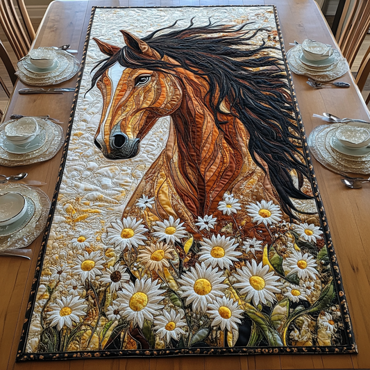 Daisy Hooves Quilted Table Runner NCU0DV4999
