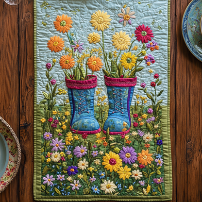 Daisy Kicks Quilted Table Runner NCU0VH2832