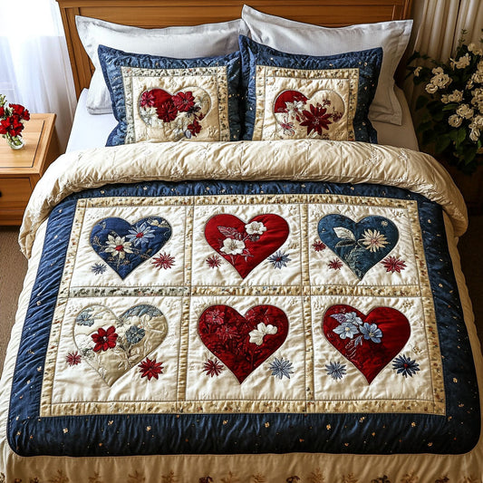 Daisy Love Affair 3-Piece Quilted Bedding Set NCU0PT3712