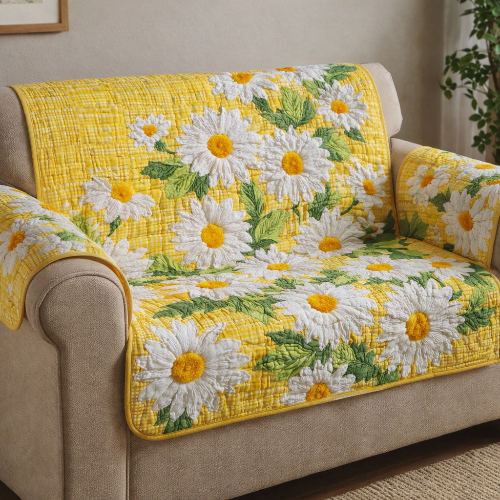 Daisy Love Quilted Sofa Cover NCU0TD2518