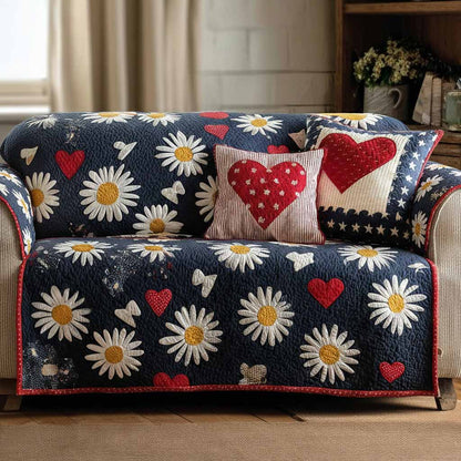 Daisy Love Quilted Sofa Cover NCU0XD2318