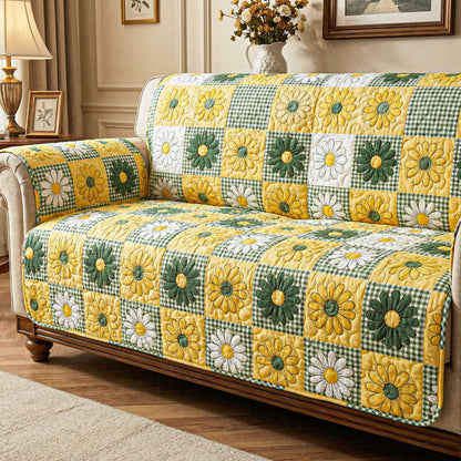 Daisy Meadow Quilted Sofa Cover NCU0TD2386