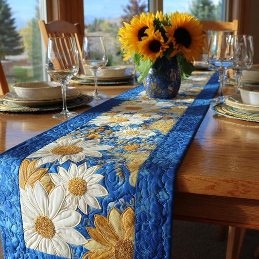 Daisy Meadow Quilted Table Runner NCU0DV9563