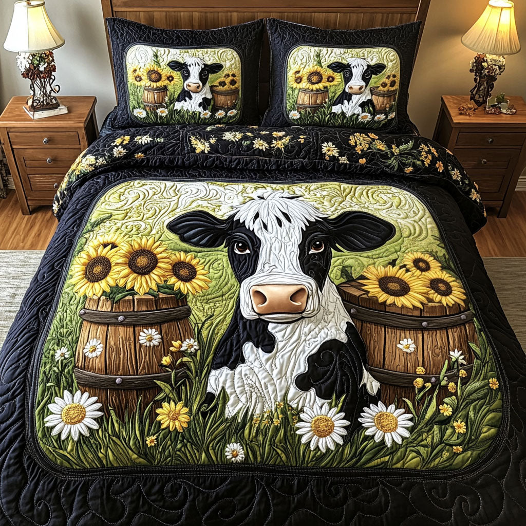 Daisy Meadows 3-Piece Quilted Bedding Set NCU0NT5478