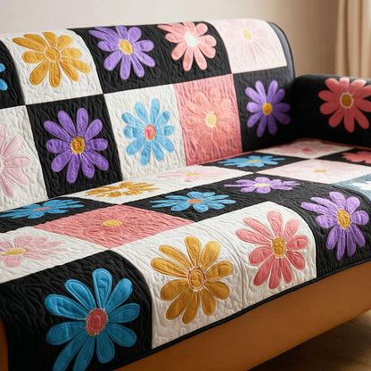 Daisy Morning Quilted Sofa Cover NCU0TD2394
