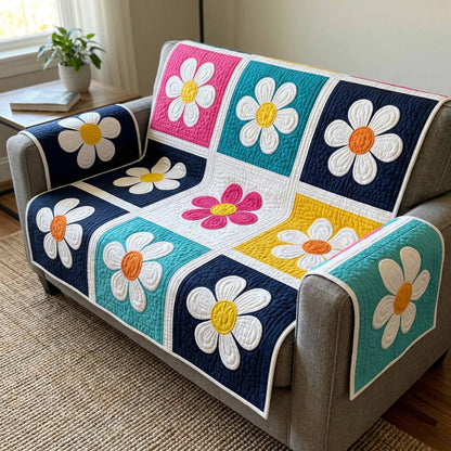 Daisy Patch Quilted Sofa Cover NCU0XD2500
