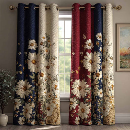 Daisy Patriot Quilted Curtains NCU0XD2308