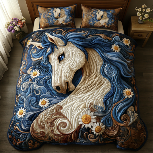Daisy Pony 3-Piece Quilted Bedding Set NCU0DV4805