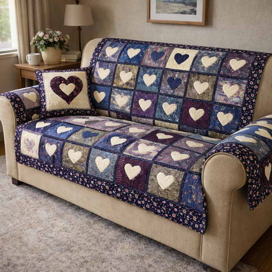 Daisy Porch Quilted Sofa Cover NCU0XD2540