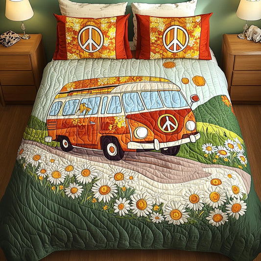 Daisy Road Trip 3-Piece Quilted Bedding Set NCU0NT4950