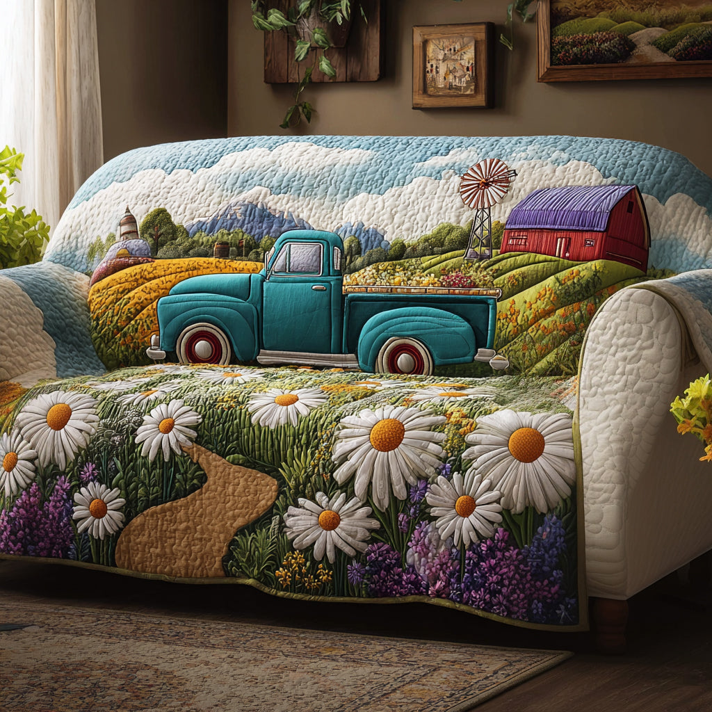 Daisy Serenade Quilted Sofa Cover NCU0DV8997